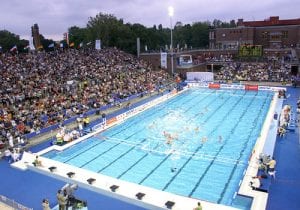 View of the packed stadium