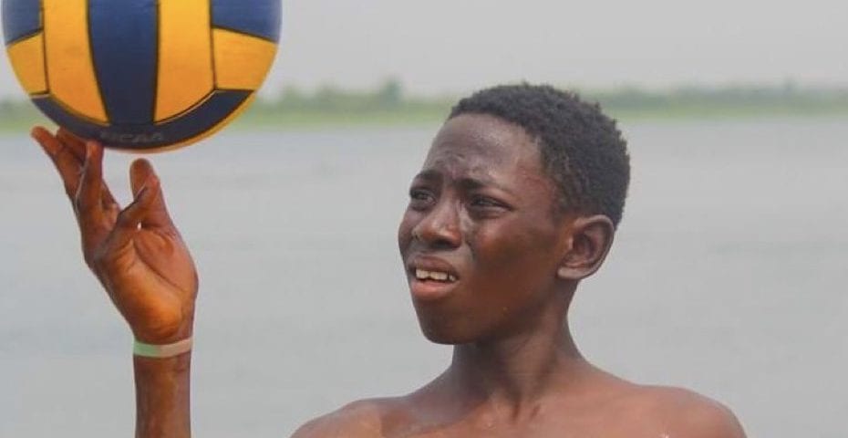 Young water polo player in Ghana